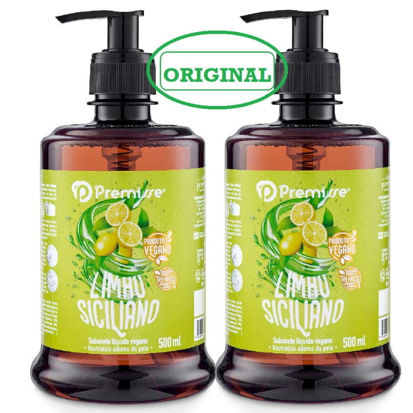 Kit 2 Sabonete Líquido Vegano Limão Siciliano Eco Original 500ml