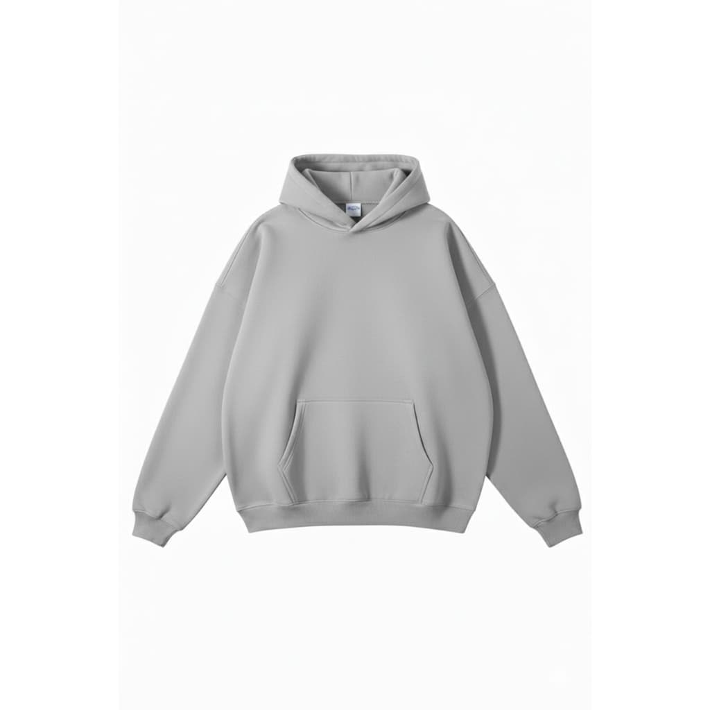 Moletom Canguru Liso Oversized Com Capuz Unissex Algodão Premium Essential Streetwear