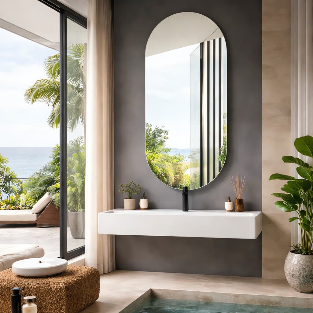 Espelho Oval Blogueira Lançamento Grande Corpo Inteiro Quarto R