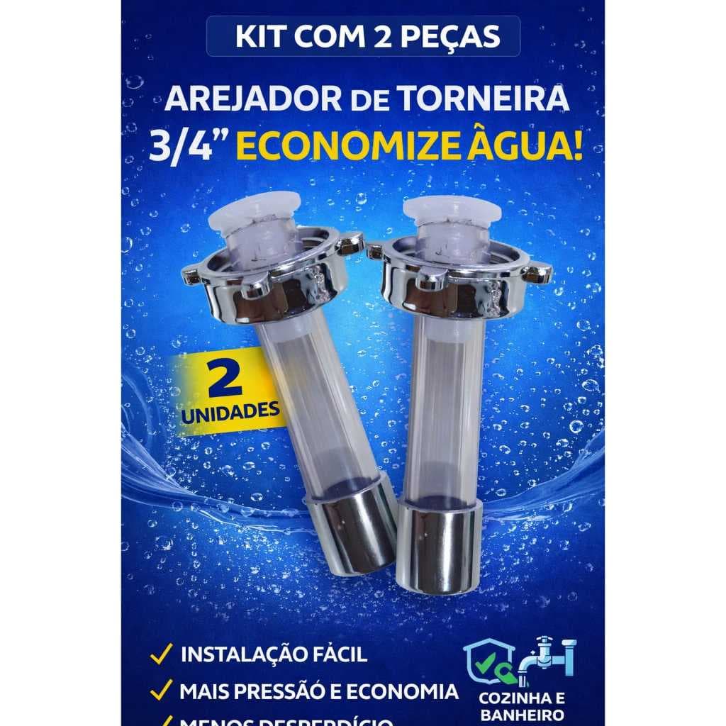 Kit 2 bicos arejadores torneira tanque