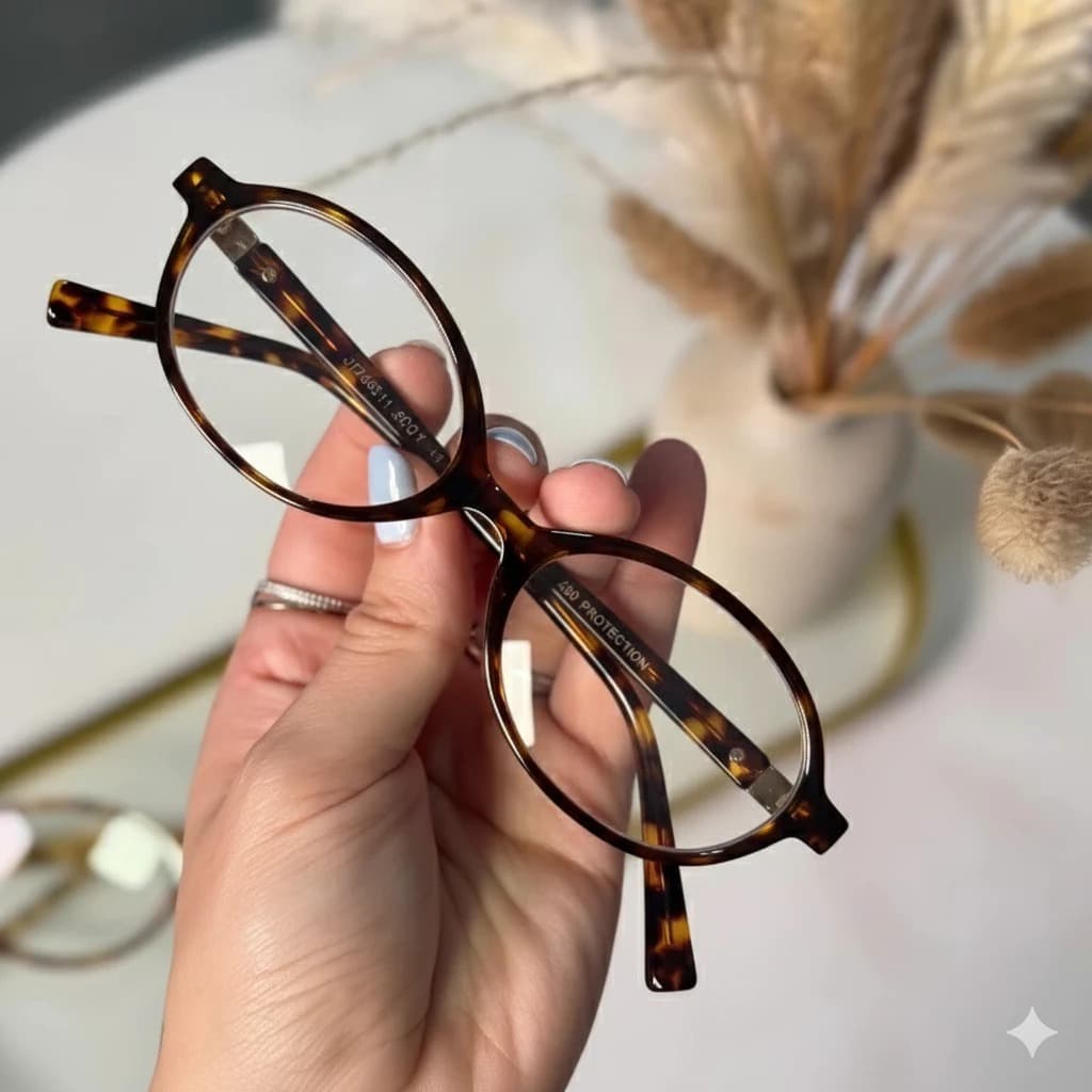 Óculos de Sol Feminino Vintage Oval Oncinha Tartaruga UV400 virgini mi u redondo tendencia 2026 moda oculos armação unis