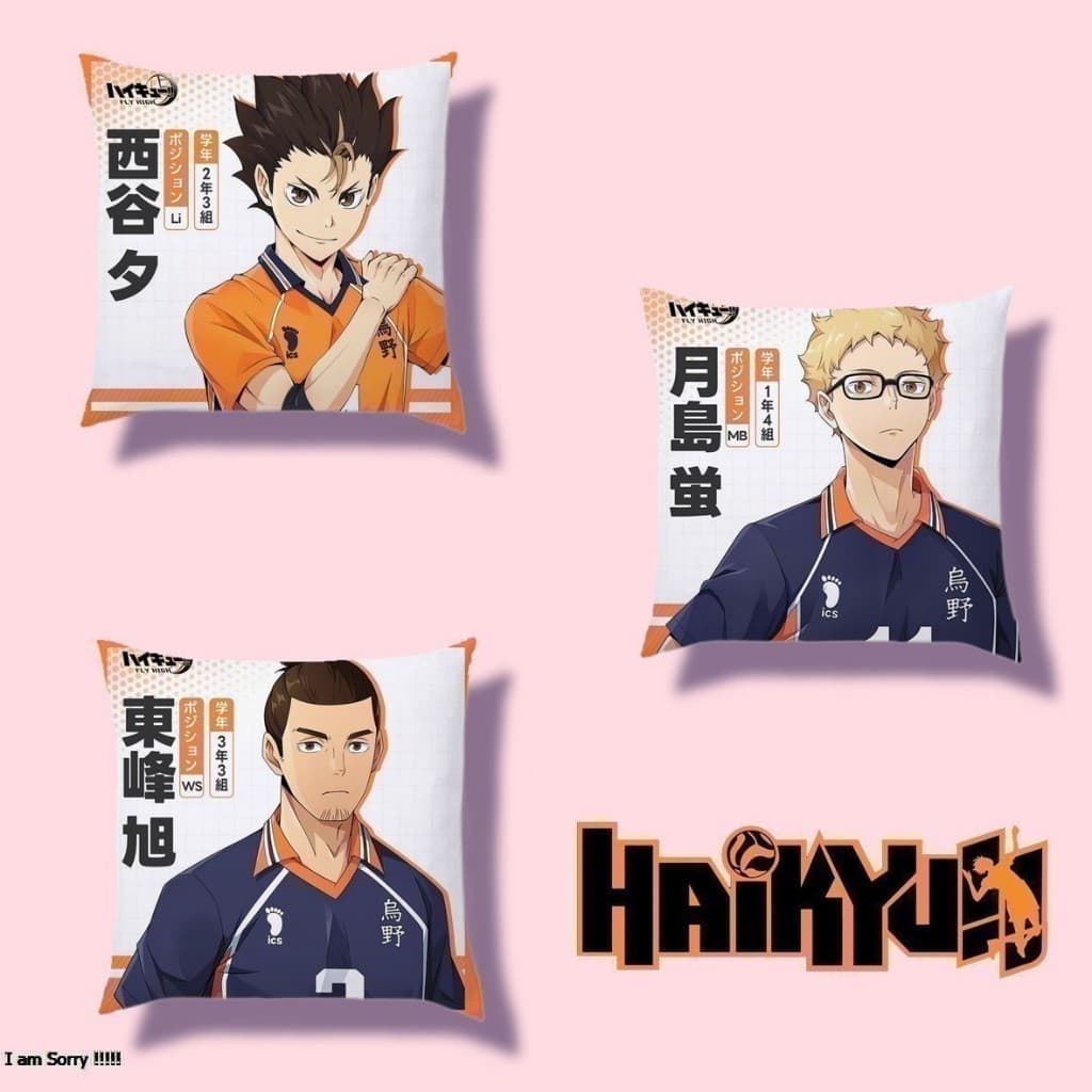 Almofada Decorativa | 30x30 | Anime | Haikyuu | Oikawa | Hinata | Kuro | Kenma | Nishinoya