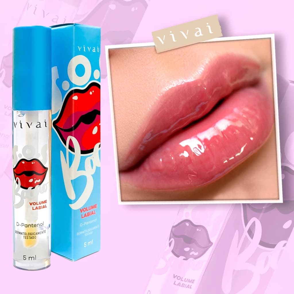 Gloss Labial SOS Bocão- Vivai Incolor Volume Aumenta Boca