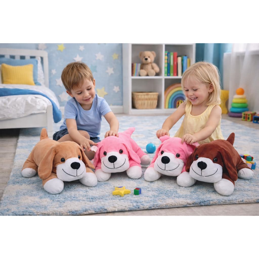 Cachorro Cão de Pelúcia Theo Para Crianças e Bebes, Quarto, Decoração, Brinquedo 43cm