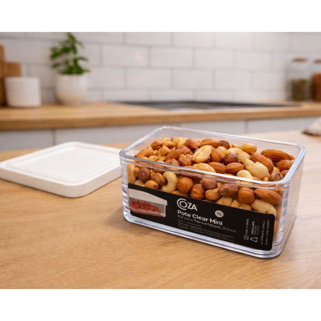 Pote De Alimentos Mini Com Tampa Branca 200ml Pequeno E Eficiente