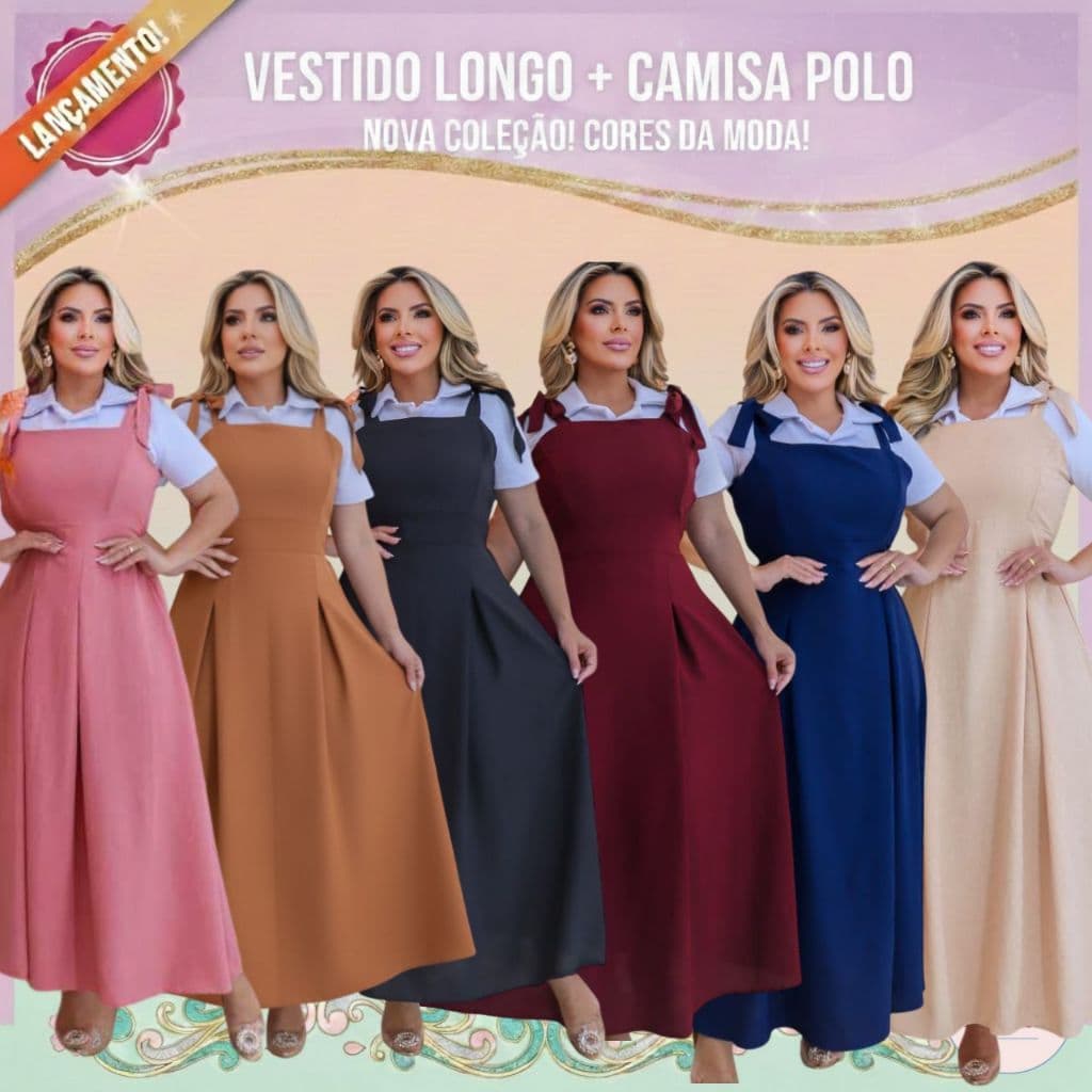 VESTIDO LONGO  EM CREPE DUNAS+ CAMISETA BRANCA CROPPED CULTO, CONGRESSO, MODA EVANGÉLICA MODA CRISTÃ
