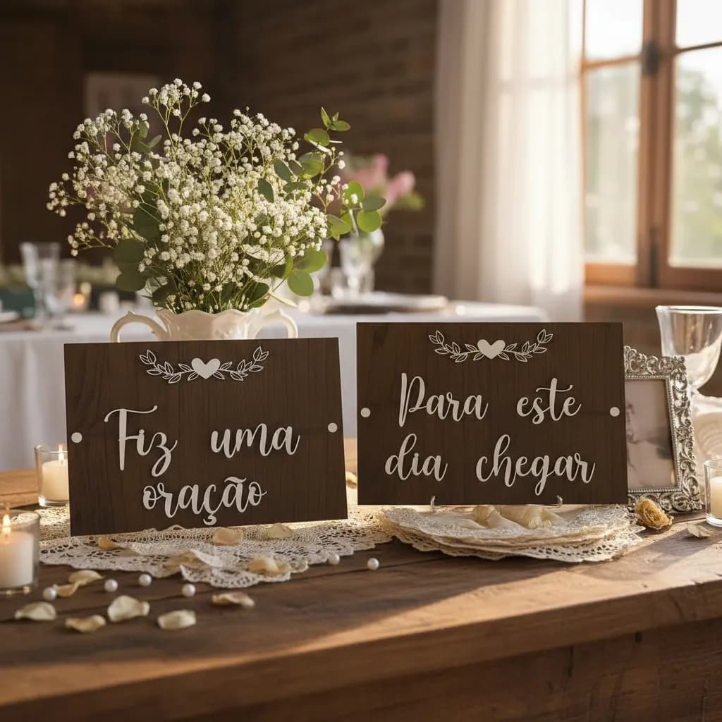 Placa Decorativa para Cadeira dos Noivos Lembrancinha De Festa plaquinhas de casamento decoração