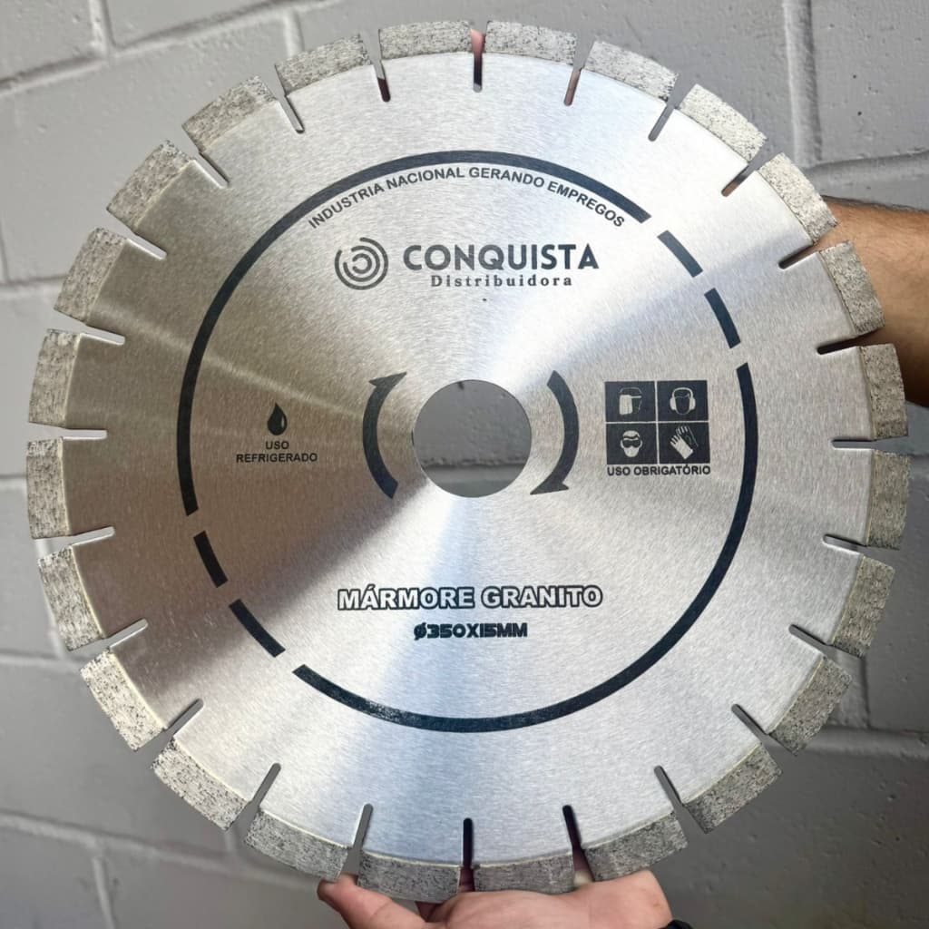 Disco Serra Diamantada 350mm X 15mm Comum Granito Mármore