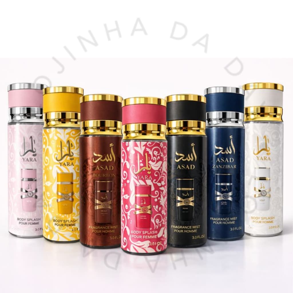 Yara Lataffa Asad Lataffa Body Splash Árabe Feminino Masculino Perfume Corporal Similar Árabe Fixação