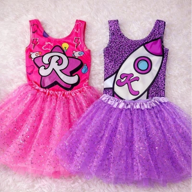 Body Infantil Blogueirinha Emily Vick Estrela Bonde das Rosas Festa Fantasia Bory Modinha Temático Foguete Ketlen