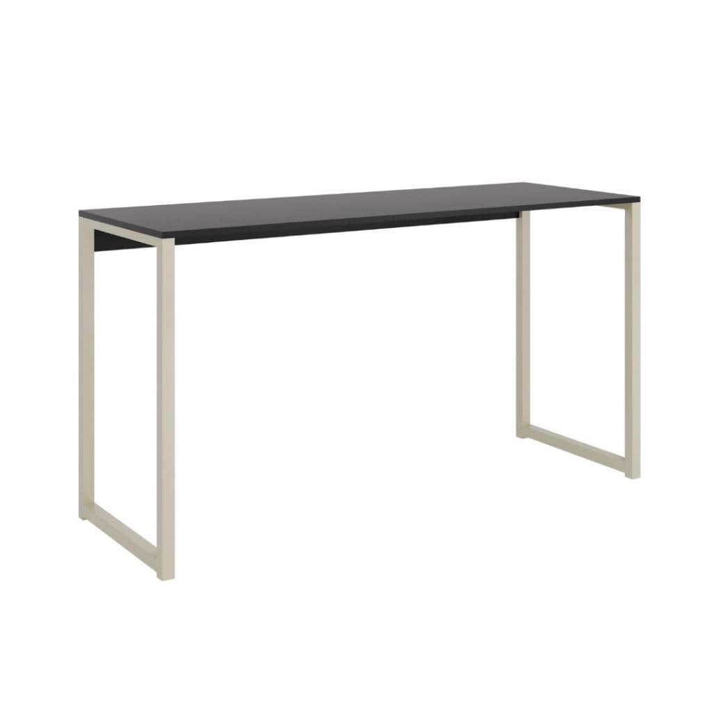 Mesa Escrivaninha Industrial Desk 90 Color Quarto Escritório Preto Creme Cota