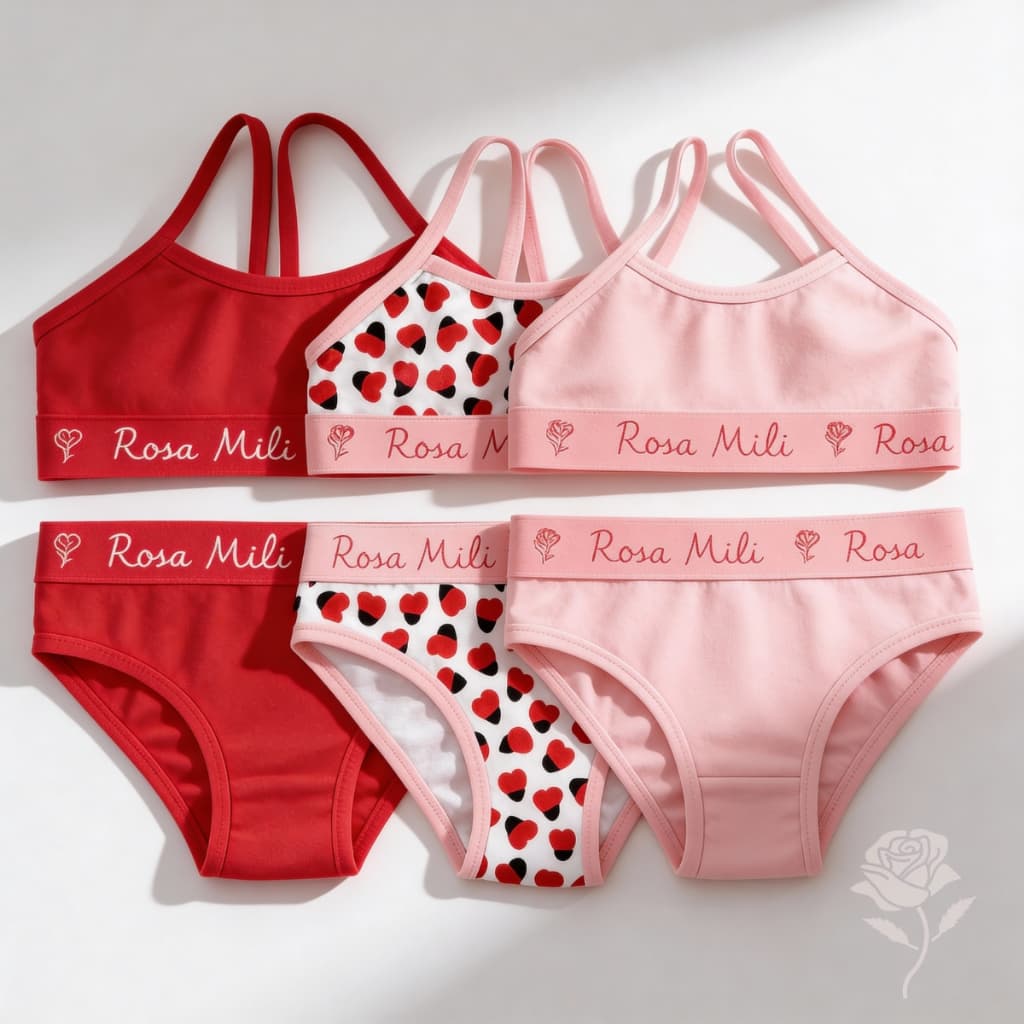 Kit 3 Conjuntos Juvenil Adolescente de Algodão Lisas e Estampadas