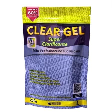 Clear gel super clarificante e auxiliar de filtração sem decantação para piscinas e ofurô - embalagem com 4 unidades