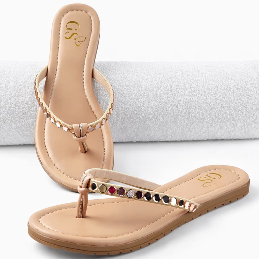 Sandália Rasteirinha Feminina Confortável de Tiras Casual Dia a Dia, Chinelo Elegante - Lançamento