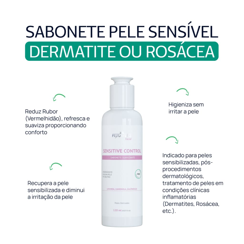 Sabonete Para Rosacea, Pele Sensível, Dermatite 120ml