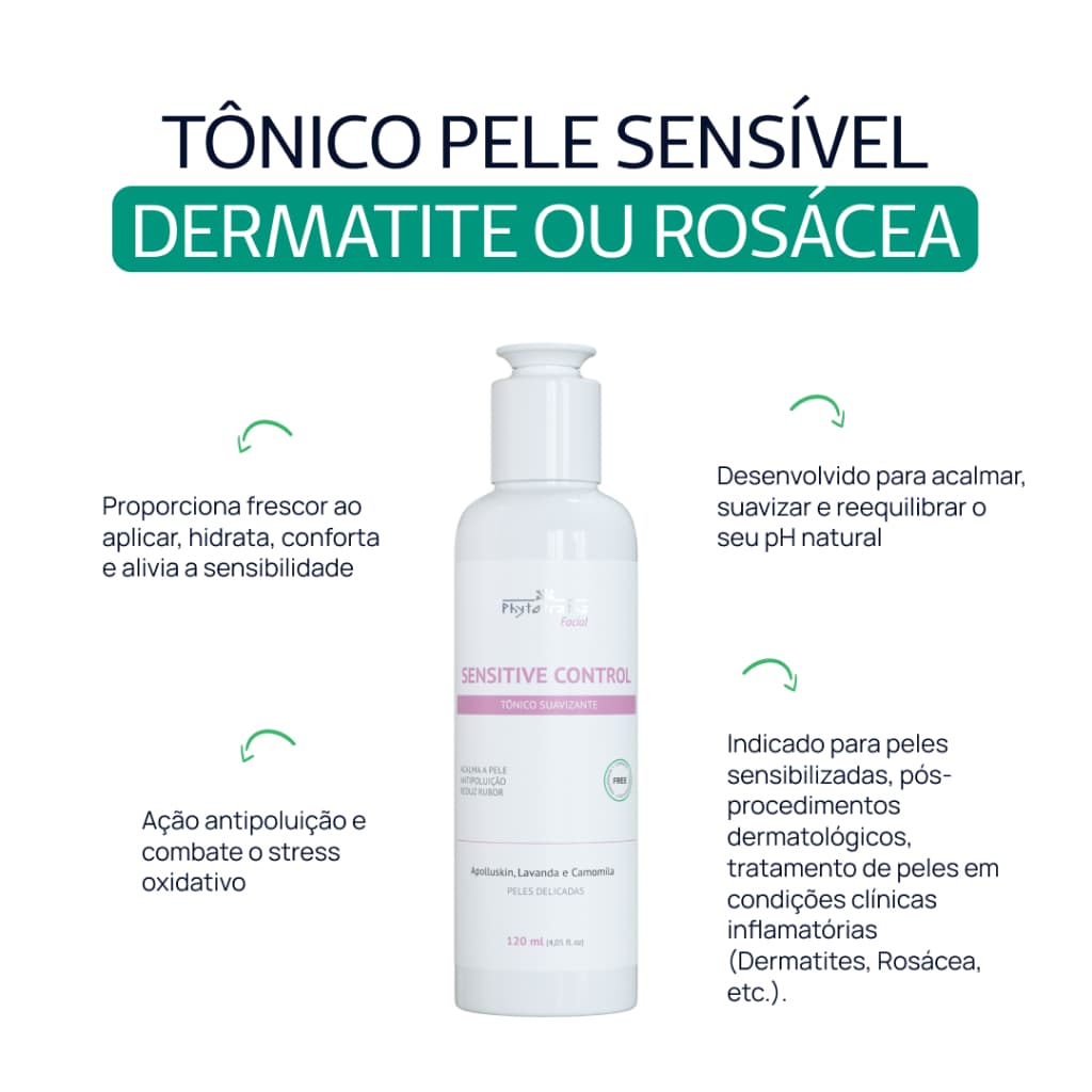 Tônico Peles Sensíveis - Dermatite E Rosácea 120ml Sensitive Phytotratha