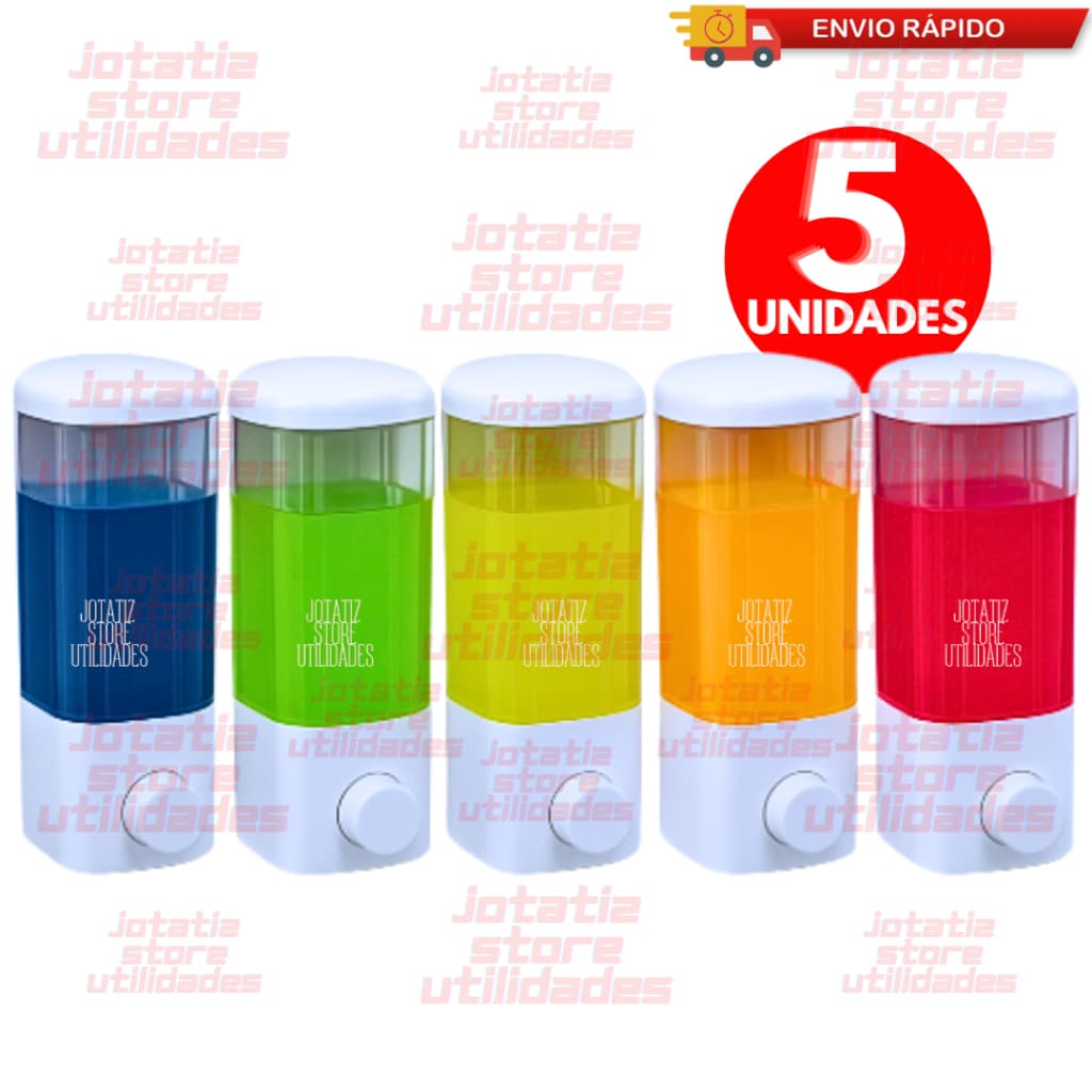 Dispenser De Parede 05/ 04/ 02 Porta Shampoo Condicionador Sabonete Detergente Com Ventosa E Parafusos P/ Banheiro Box