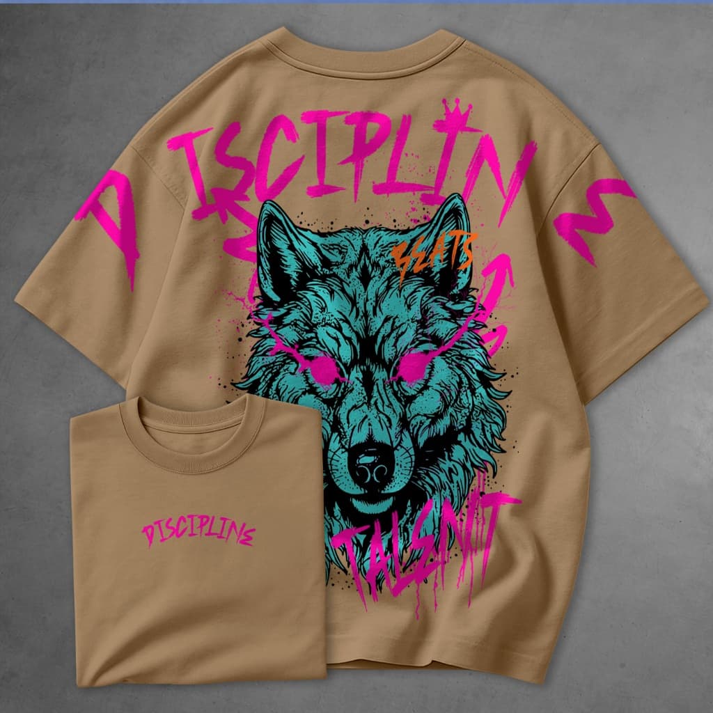 Camiseta Wolf Instinct – Discipline Beats Talent | Streetwear Brutal