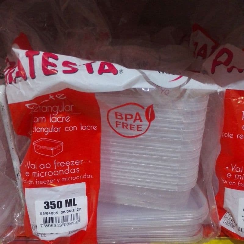 POTE C/LACRE RETANGULAR 350ML FT C/10 UNIDS PRAFESTA