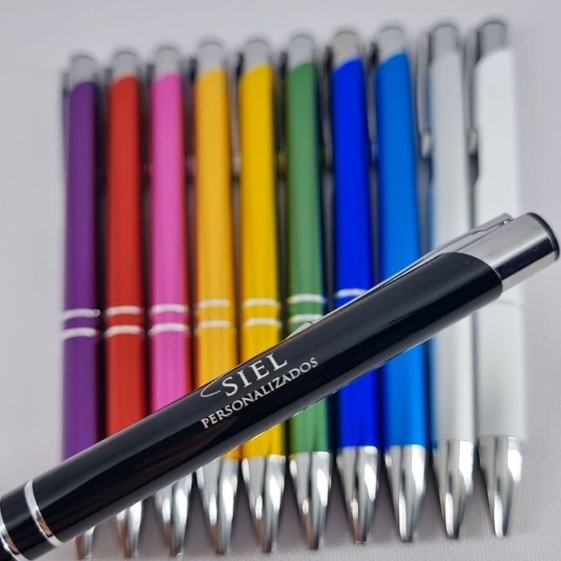 Kit 20 Canetas de Metal Personalizadas a Laser Presente Sofisticado com Nome ou Logo | Várias Cores
