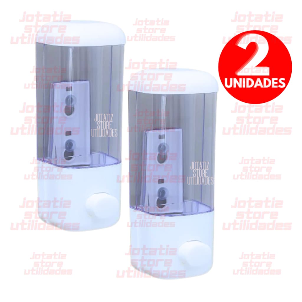 2 Dispenser De Parede Gourmet Porta Shampoo Condicionador Sabonete Com Ventosa P/ Banheiro Clínica Hospital Condomínio