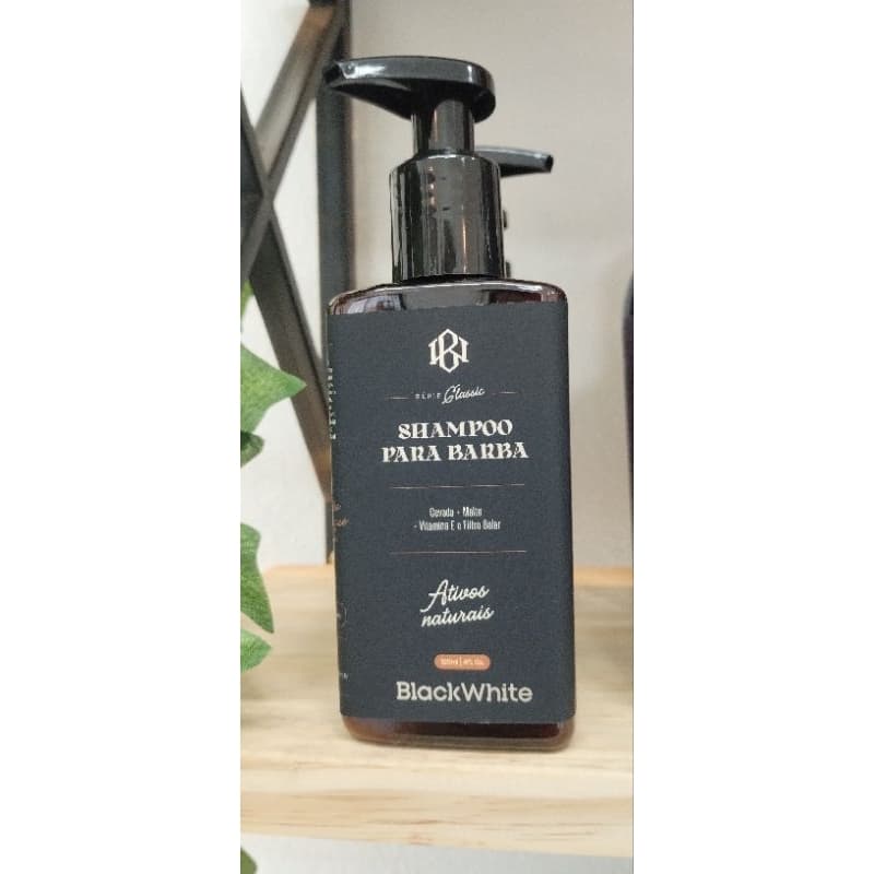 Shampoo para Barba  com Ativos Naturais Blackwhite- 120ml