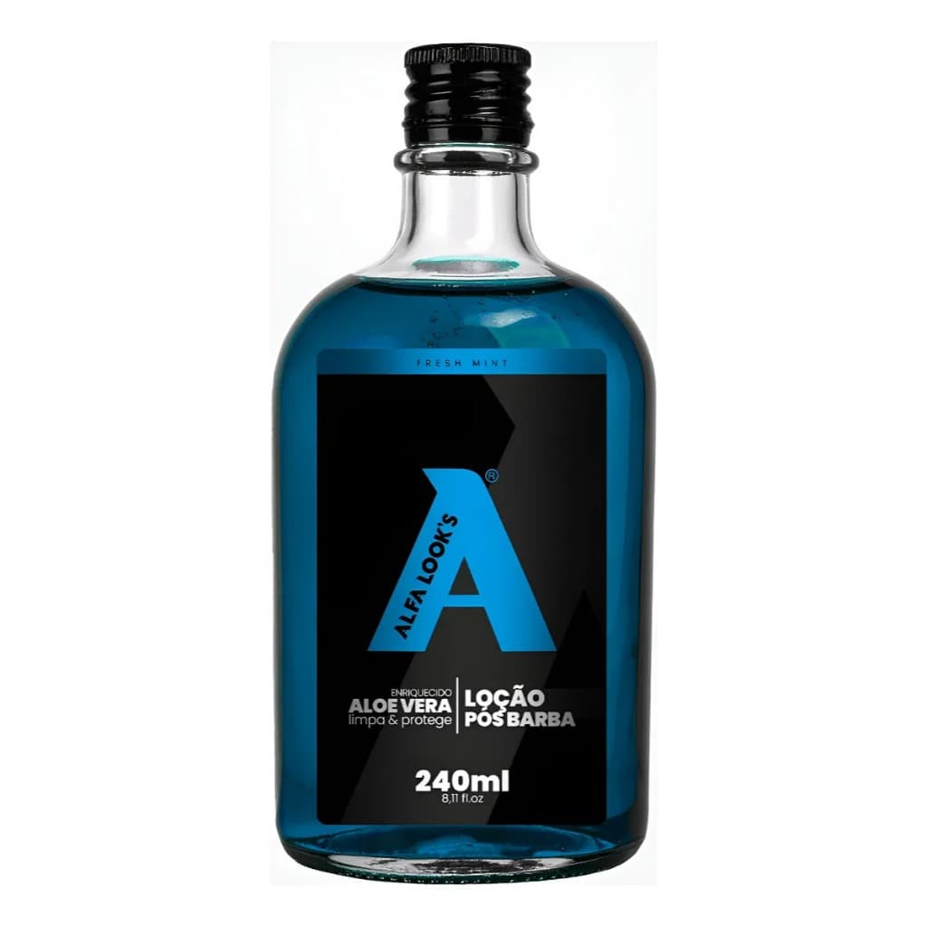 Loção Pós Barba Alfa Look's Menthol Acalma E Refresca 240ml