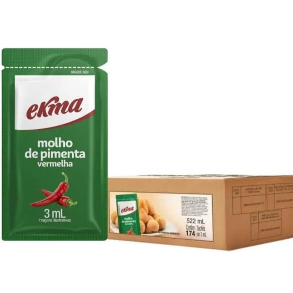 Molho de Pimenta Ekma Caixa com 174 Saches de 3ml