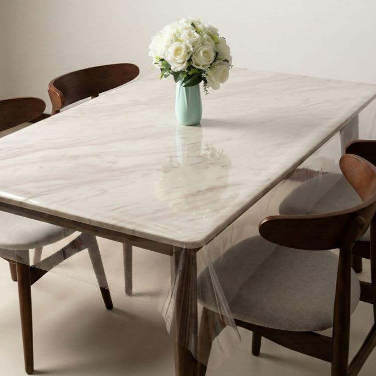 Toalha de Mesa PVC Transparente Impermeável 0,10 mm Resistente Proteção