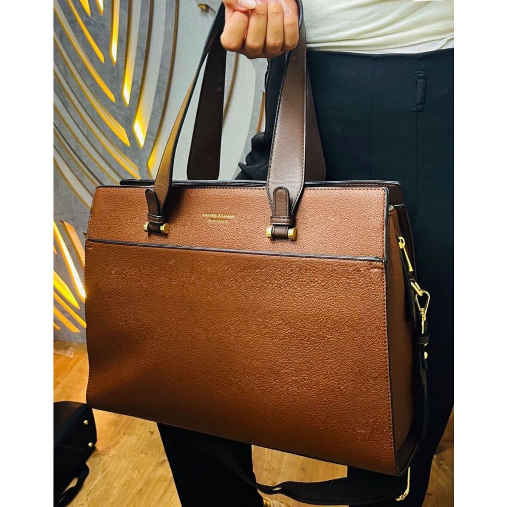 Bolsa Feminina Veryrio Estruturada Trabalho Notebook Espaçosa Alças de Ombro e Transversal