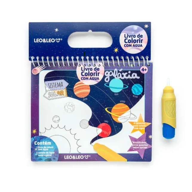 LIVRO DE COLORIR COM ÁGUA - GALÁXIA