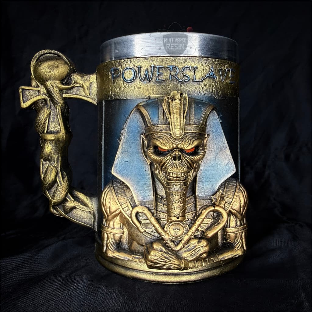 Caneca/Copo Eddie Iron Maiden Powerslave Banda de Rock Resina