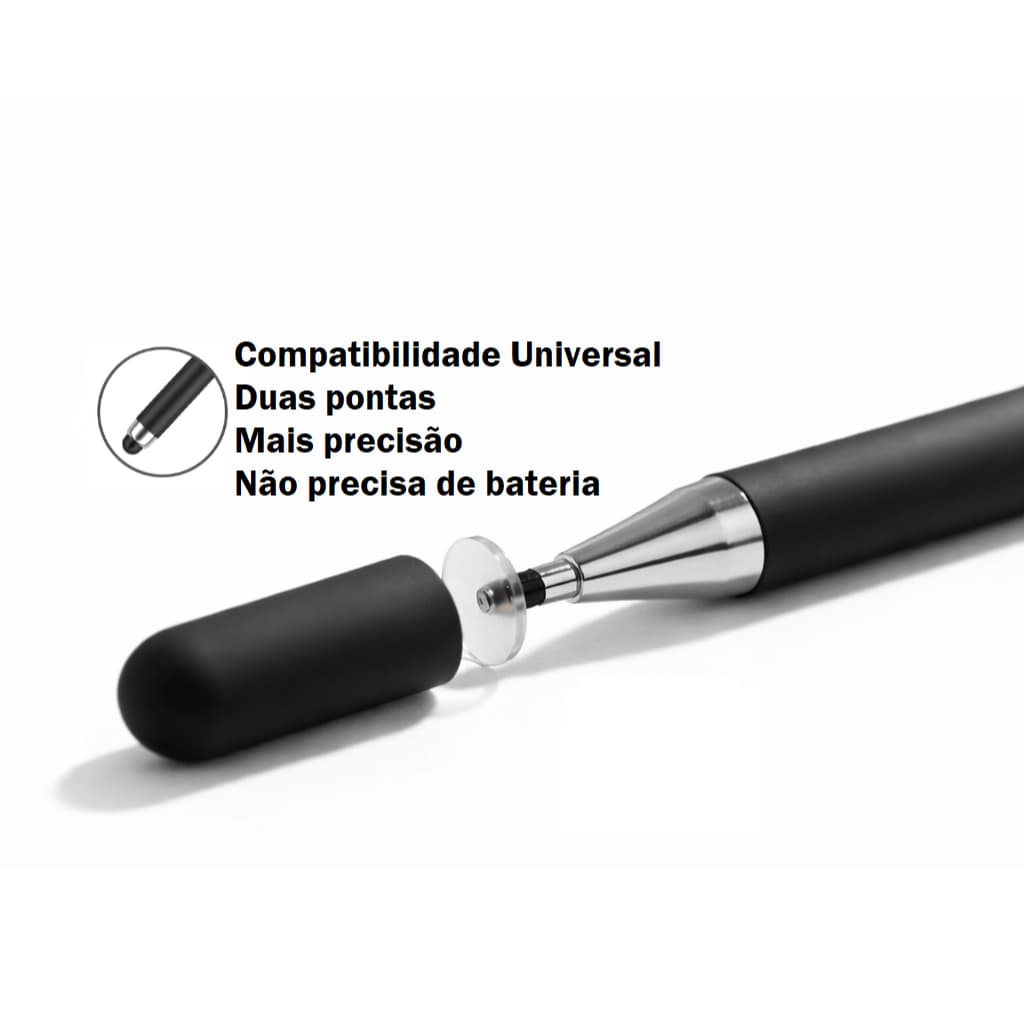 Caneta Touch Screen Universal 2x1 Tablet Celular + Precisão
