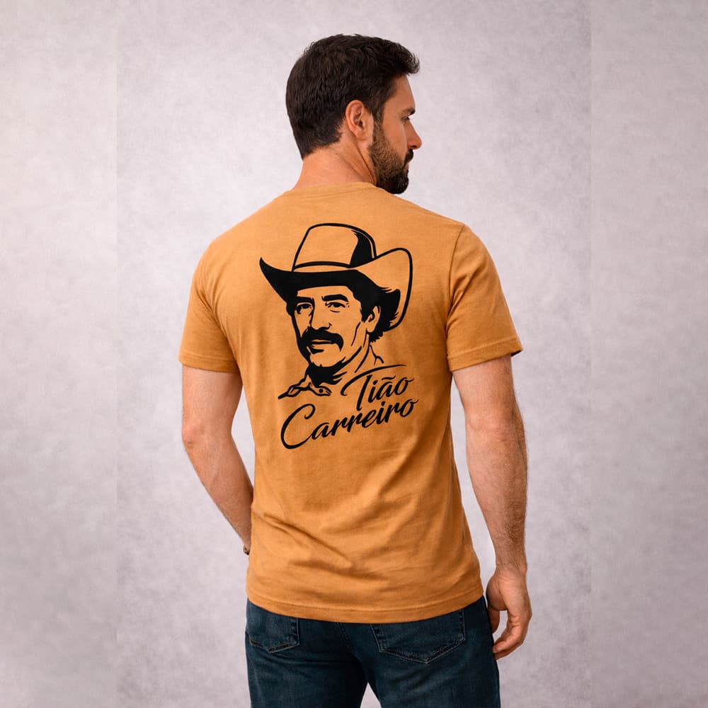 Camiseta Tião Carreiro | Rei da Viola Sertanejo | Estampa Exclusiva Unissex