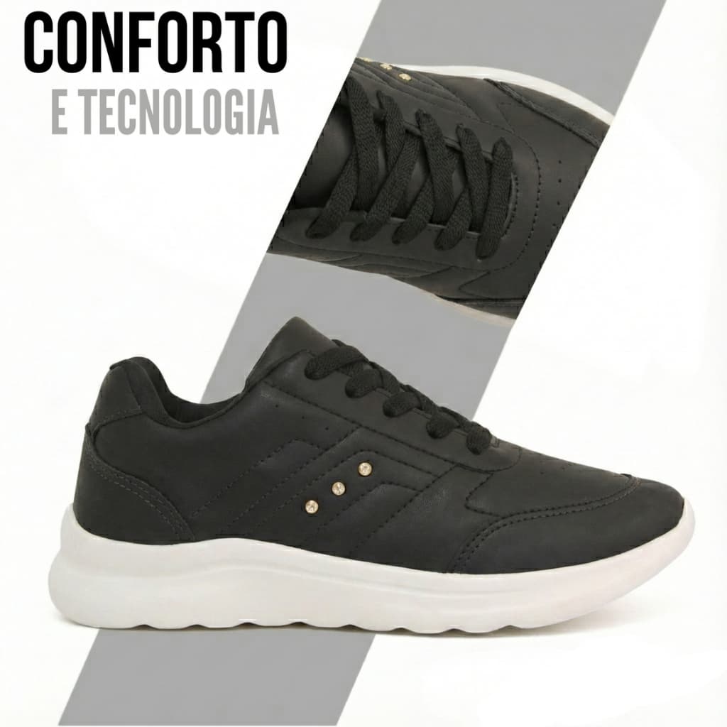 Tênis Feminino Casual Estiloso Leve Confortável Polo Mulher Virginia Original FXB C4