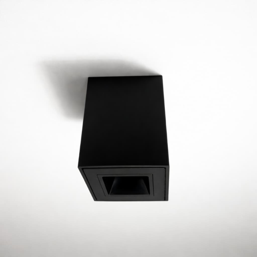 Spot De Sobrepor Linea MR11 Preto Quadrado Em Termoplástico Resistente Plafon Soquete Mr11, Compatível Com Lâmpadas Led