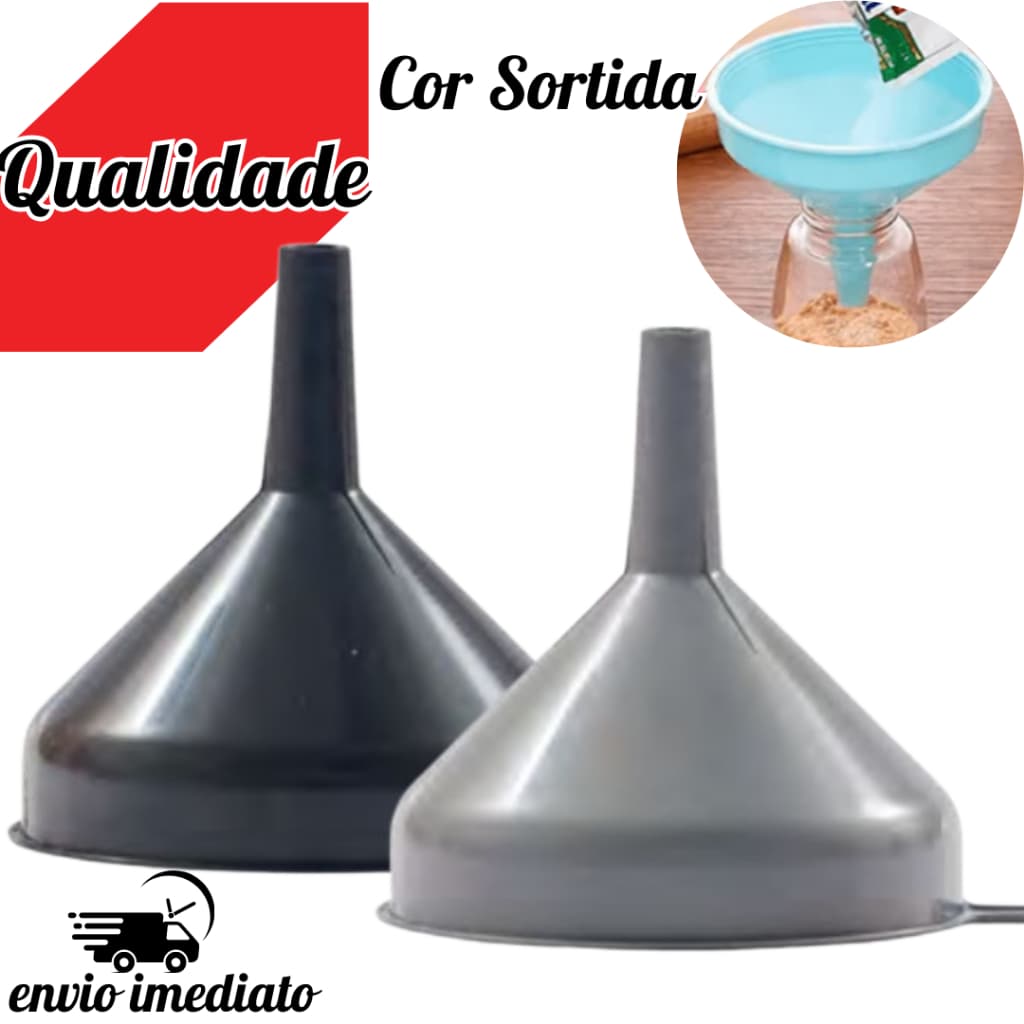 Funil Grande GG Líquidos e Grãos Cor Sortida Cozinha Bar Restaurante Oficina Mecânica