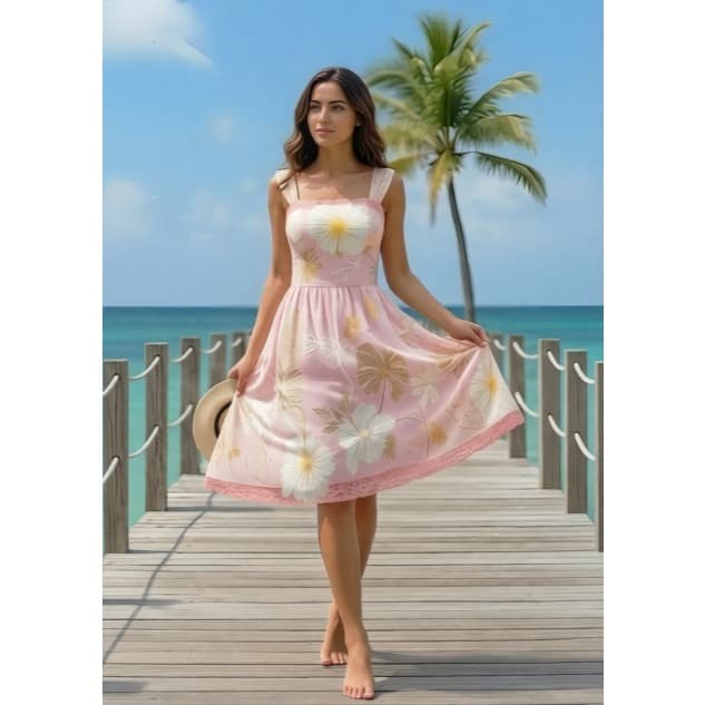 Vestido Curto Estampado Visco linho Lançamento Moda Feminina COD 151