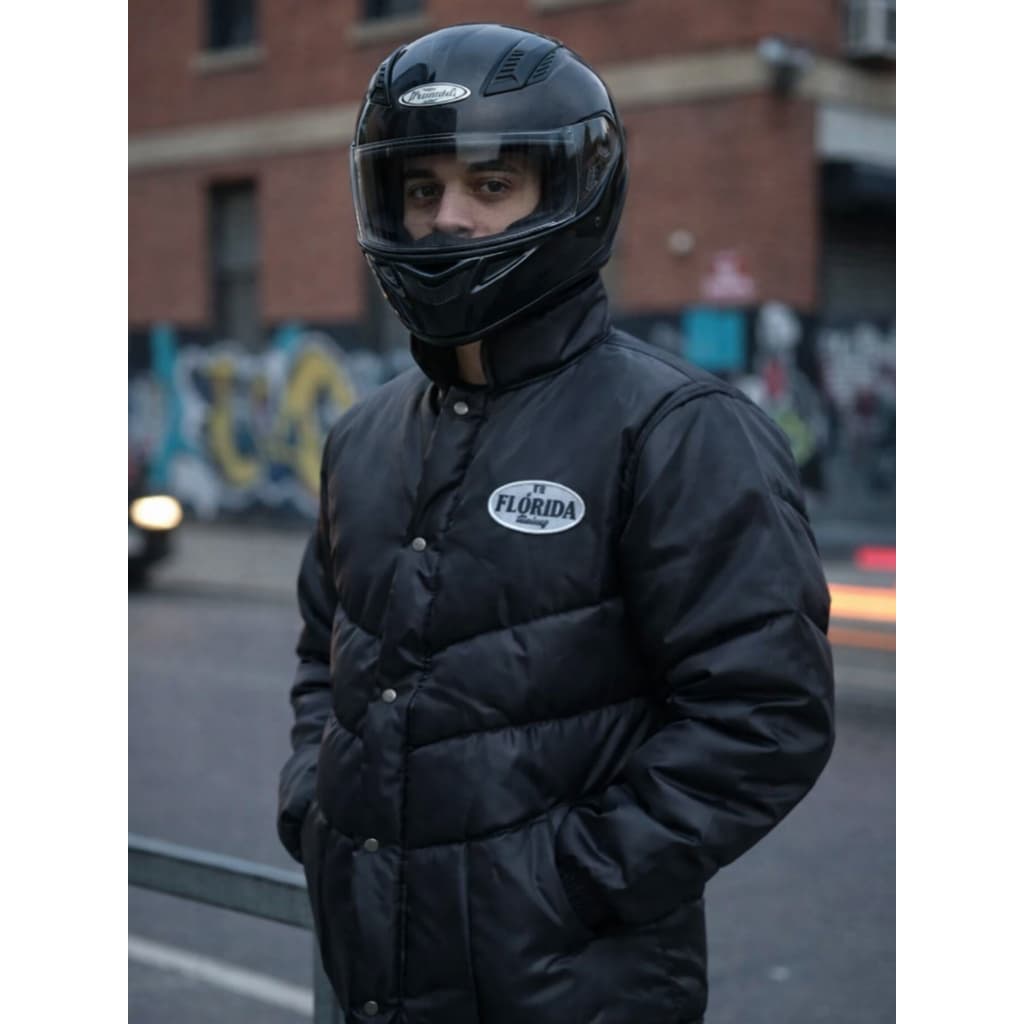 Jaqueta Masculina Flórida Racing 4 Bolsos Corta-Vento com Colete Removível Versátil e Resistente e Bordados Refletivos
