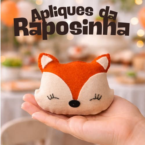 Apliques em Feltro Raposinha - Decoração, Aniversários infantis, Lembrancinhas, Centros de mesa