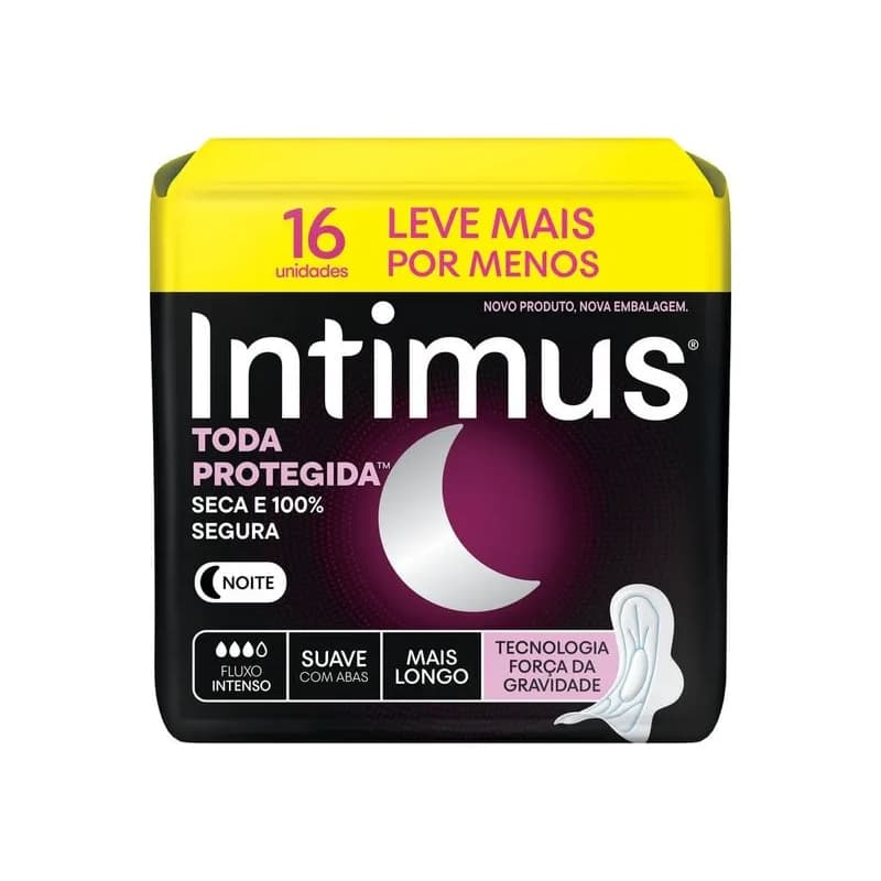 ABSORVENTE INTIMUS GEL NOTURNO  C/16