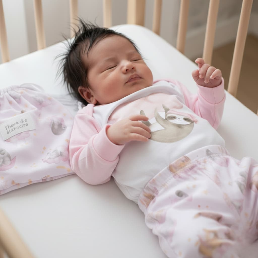 Conjunto Pijama Bebê Estampado com Body Manga Longa e Mijão Toque Suave e Máximo Conforto Premium