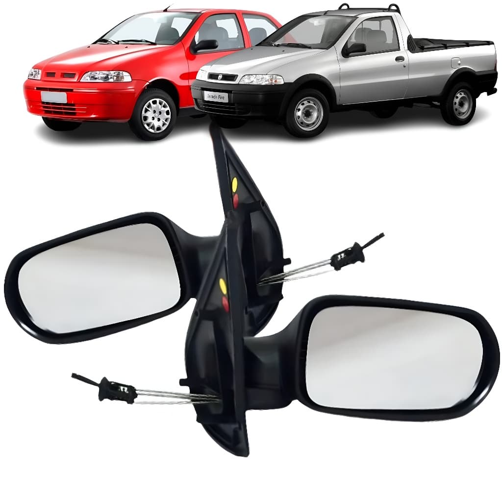 Retrovisor Fiat Palio Strada Fire 2 Portas Com Controle Interno