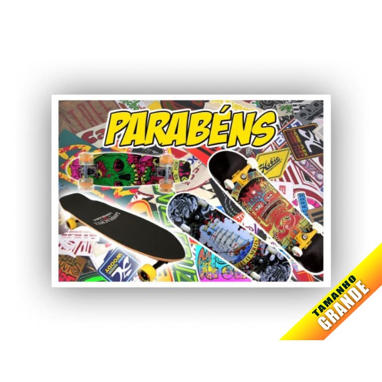 Papel Arroz Skate para Bolo Grande 30x40cm de 7Kg