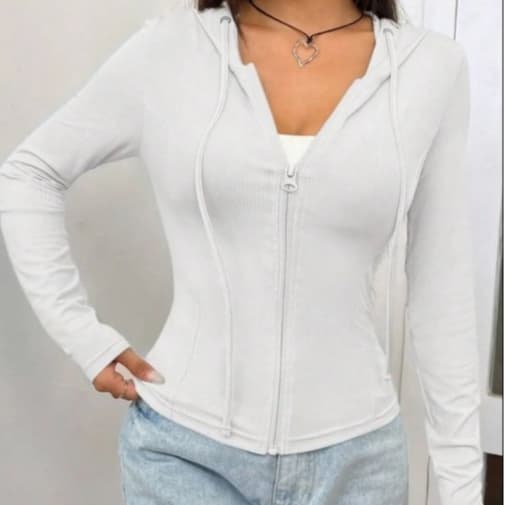 Jaqueta Feminina Fit Prime com bolso e capuz – Super Premium