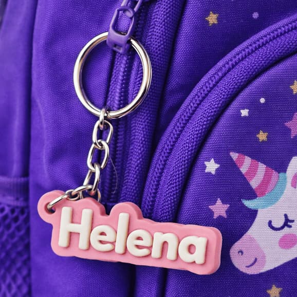 Chaveiro Personalizado com Nome em 3D – Ideal para Mochila, Estojo e Presente