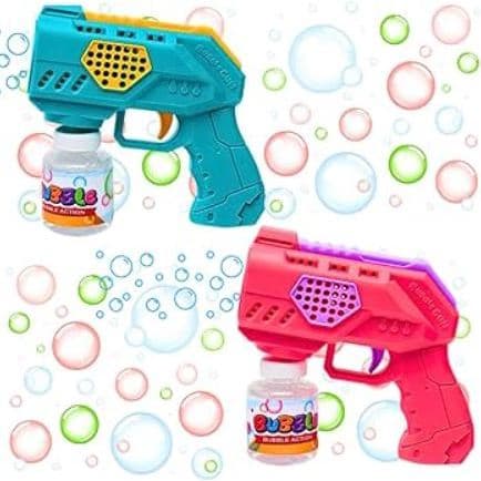 Brinquedo Bolhas De Sabão Automática Pistola De Sabão Lança Bolhas Com Luz Leve e Portátil
