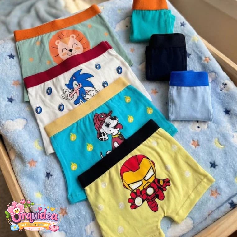 Combo 3 Cuecas Infantil Estampadas Personagens Crianças Meninos