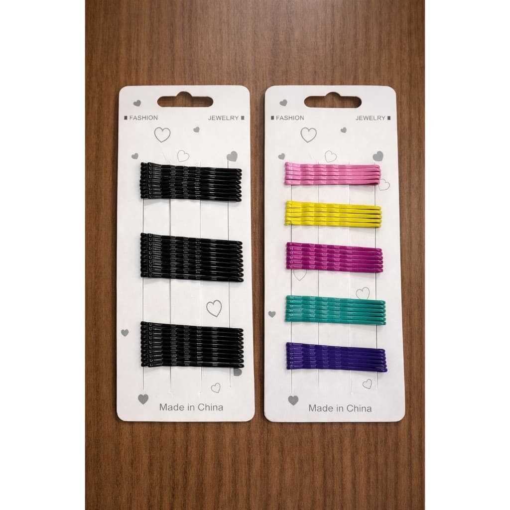 Kit de Grampos de Cabelo Coloridos e Pretos – Acessórios de Moda para Uso Diário