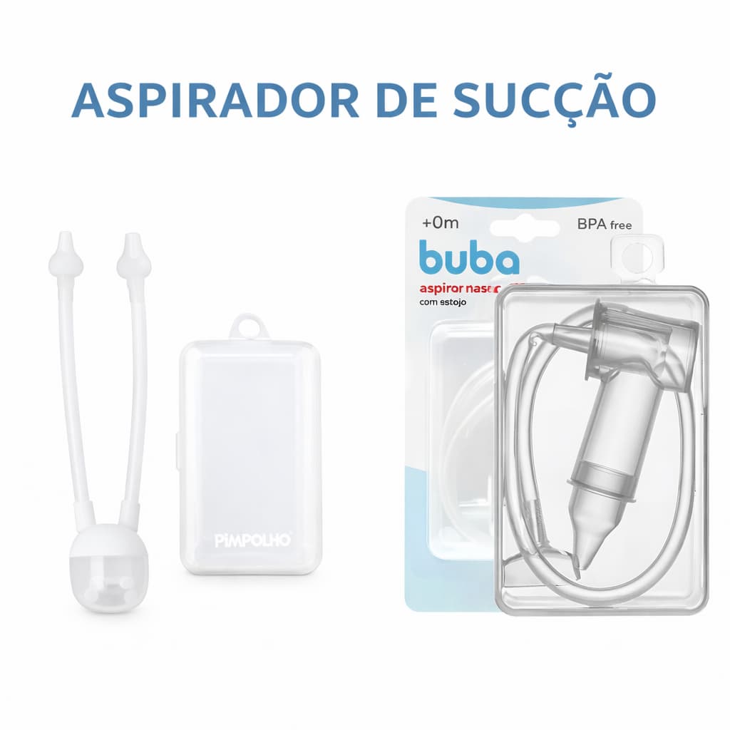 Aspirador Nasal Bebê Pimpolho ou Buba - Enxoval